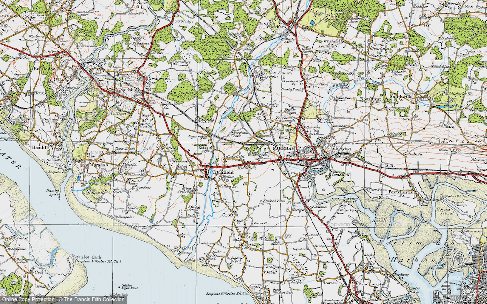 Old Map of Heathfield, 1919 in 1919