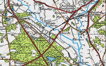 Old map of Bovey Heath in 1919