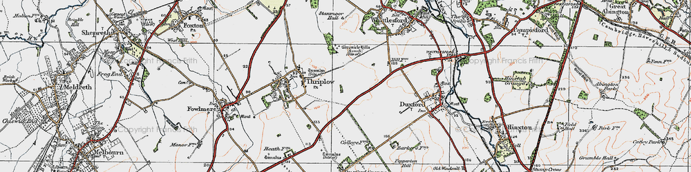 Old map of Heathfield in 1920