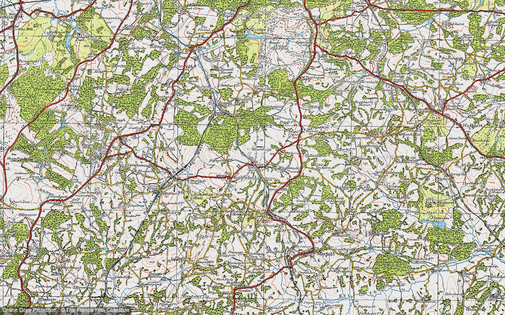 Old Map of Heathfield, 1920 in 1920
