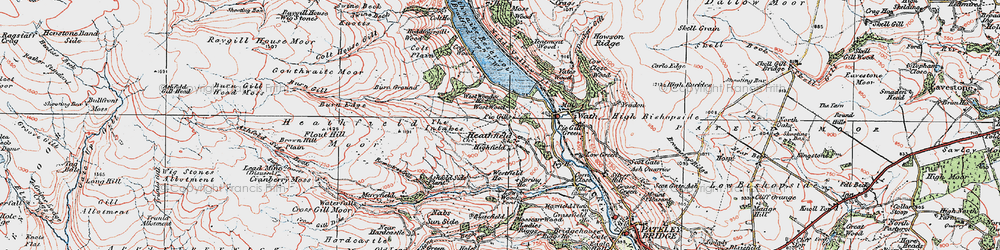 Old map of Heathfield in 1925
