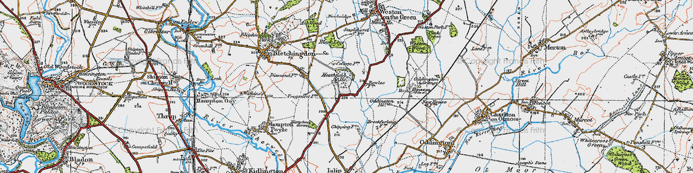 Old map of Heathfield Village in 1919