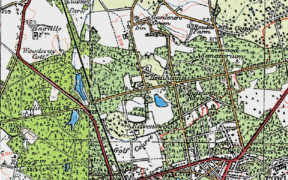 Old map of Heathlands in 1919