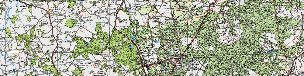 Old map of Heathlands in 1919