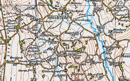 Old map of Heathstock in 1919