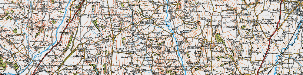Old map of Heathstock in 1919
