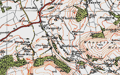 Old map of Whorlton Ho in 1925