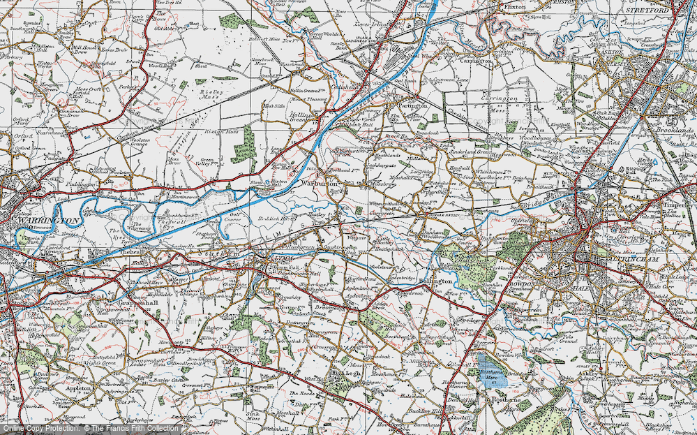 Old Map of Heatley, 1923 in 1923
