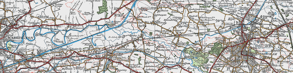 Old map of Heatley in 1923
