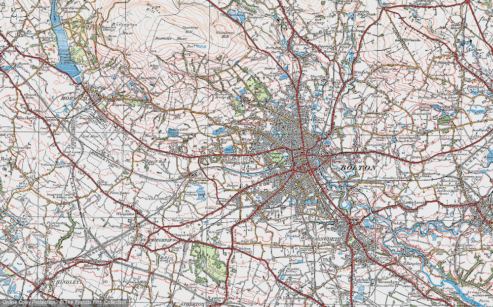 Old Map of Heaton, 1924 in 1924