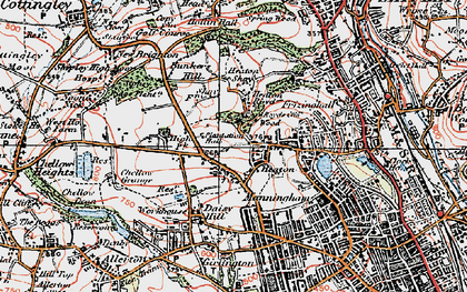 Old map of Heaton in 1925