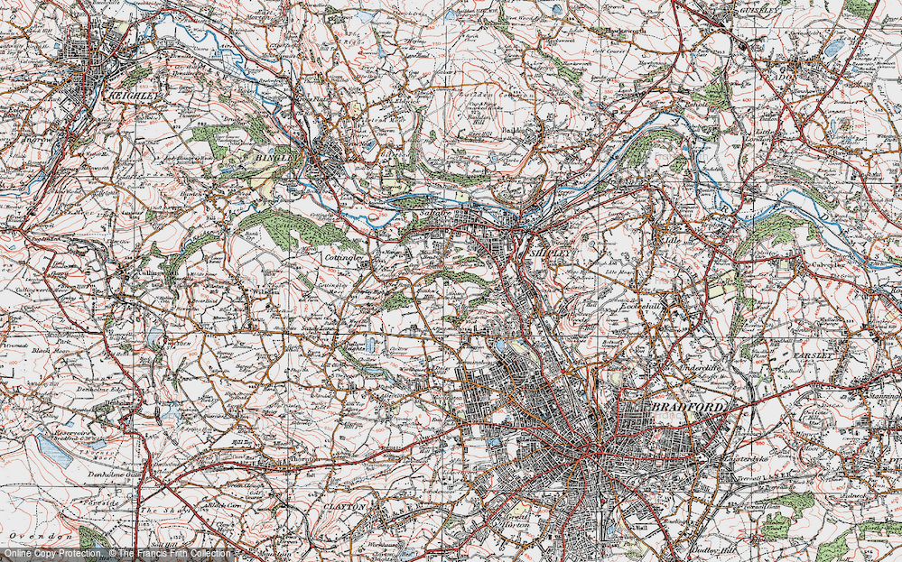 Old Map of Heaton Royds, 1925 in 1925