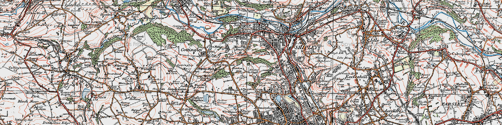 Old map of Heaton Royds in 1925