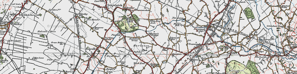 Old map of Heaton's Bridge in 1923