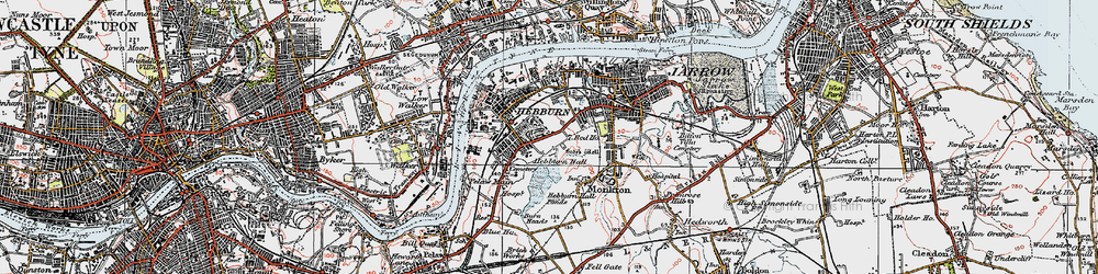 Old map of Bede's Well in 1925