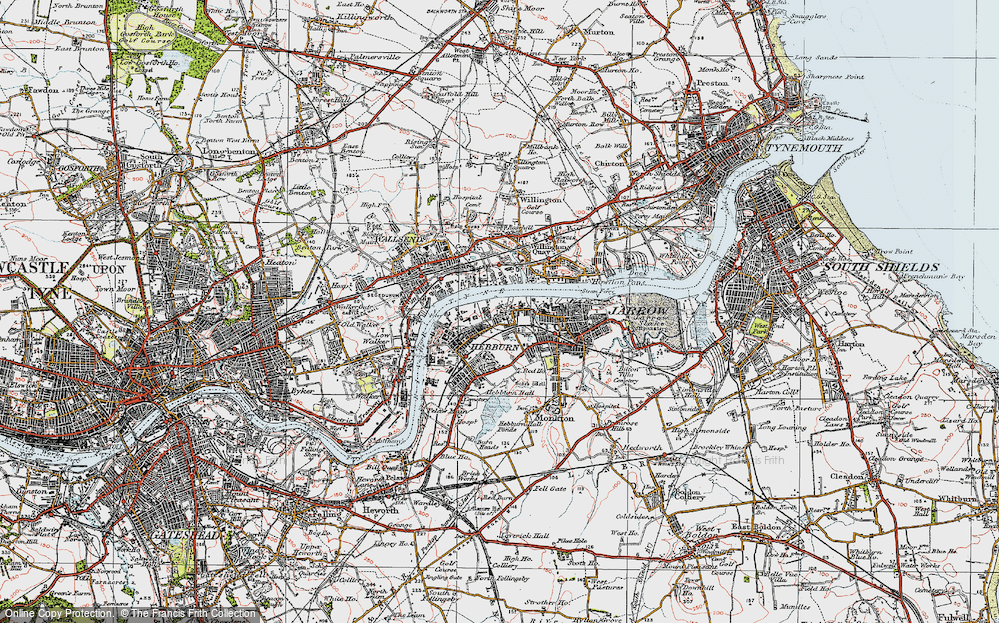 Old Map of Hebburn Colliery, 1925 in 1925