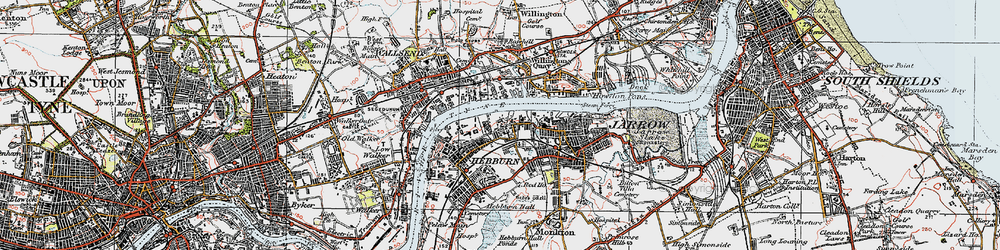 Old map of Hebburn Colliery in 1925