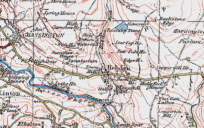 Old map of Hebden in 1925
