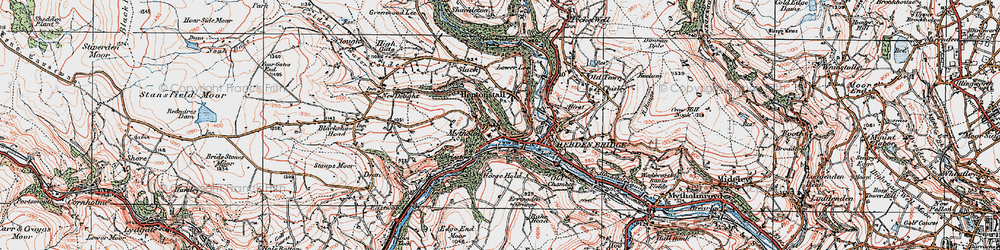 Old map of Hebden Bridge in 1925