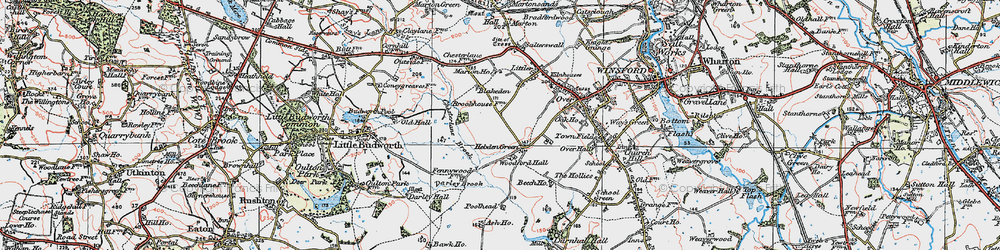 Old map of Hebden Green in 1923