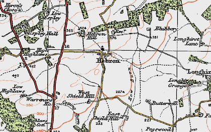 Old map of Low Espley in 1925