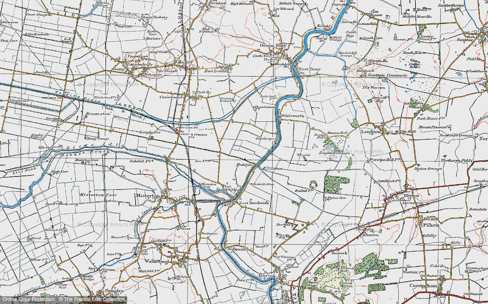 Old Map of Heckdyke, 1923 in 1923