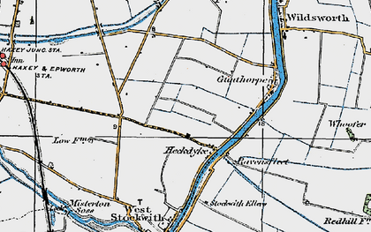 Old map of Heckdyke in 1923