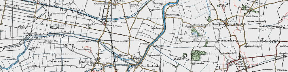 Old map of Heckdyke in 1923