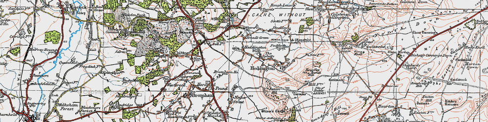 Old map of Heddington Wick in 1919