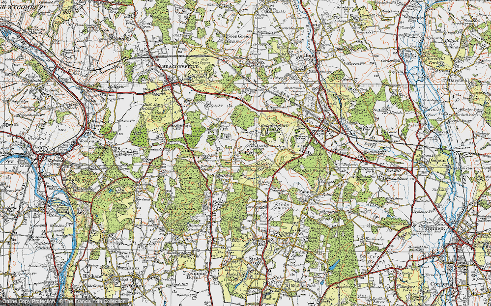 Old Map of Hedgerley Green, 1920 in 1920