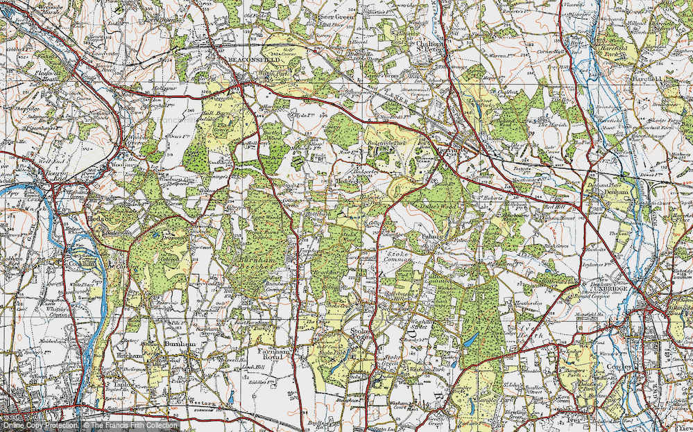 Old Map of Hedgerley Hill, 1920 in 1920