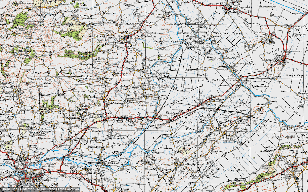 Old Map of Hedging, 1919 in 1919