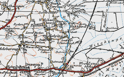 Old map of Hedging in 1919