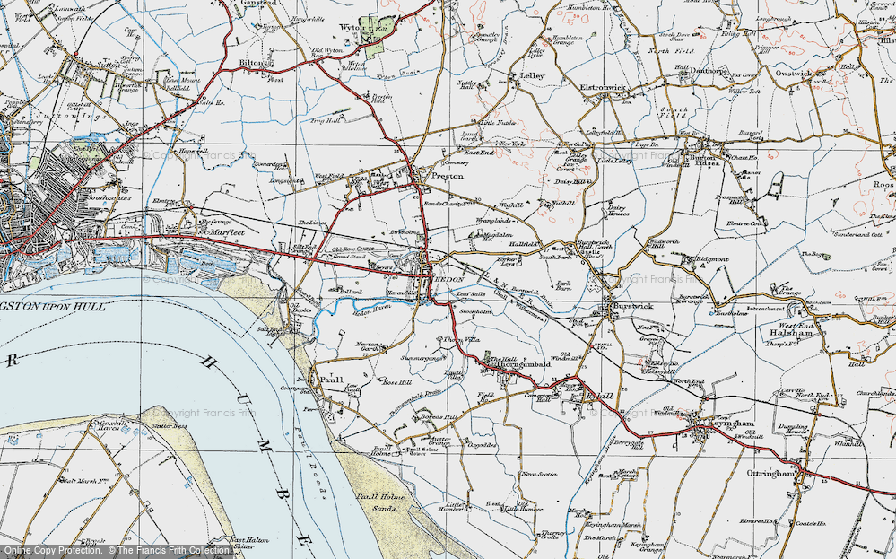 Old Map of Historic Map covering Wranglands in 1924