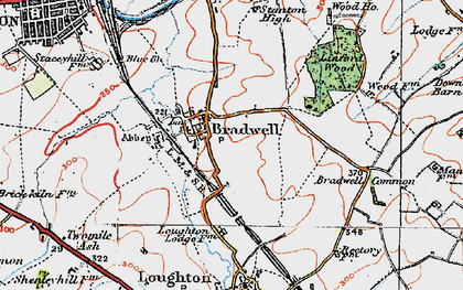 Old map of Heelands in 1919