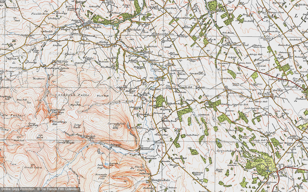 Old Map of Heggle Lane, 1925 in 1925