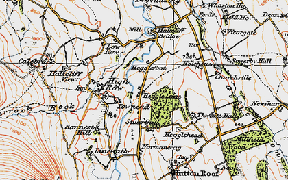 Old map of Heggle Lane in 1925