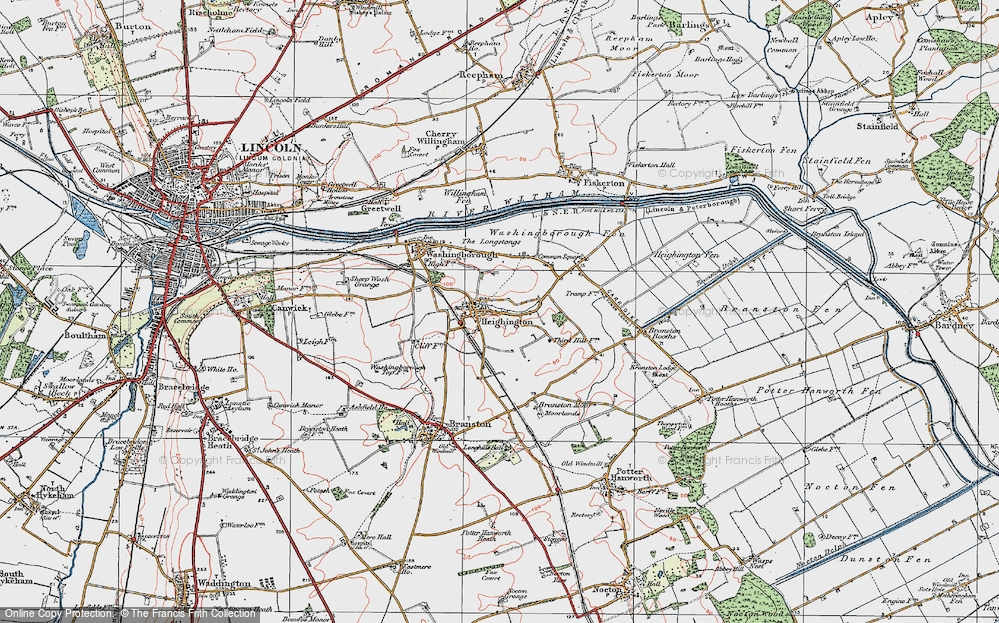 Old Map of Heighington, 1923 in 1923