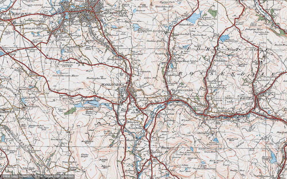 Old Map of Height End, 1924 in 1924