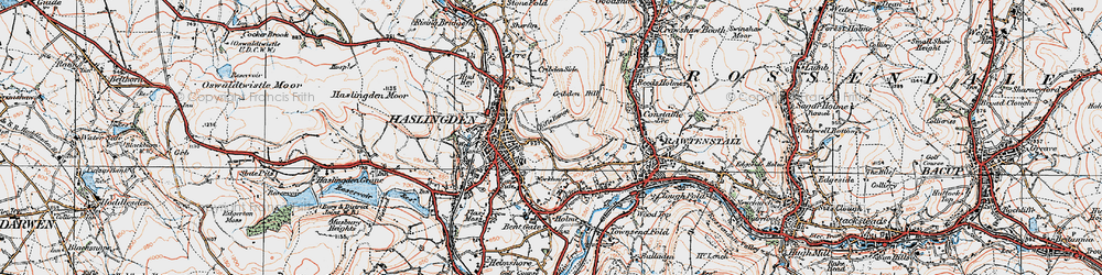 Old map of Height End in 1924