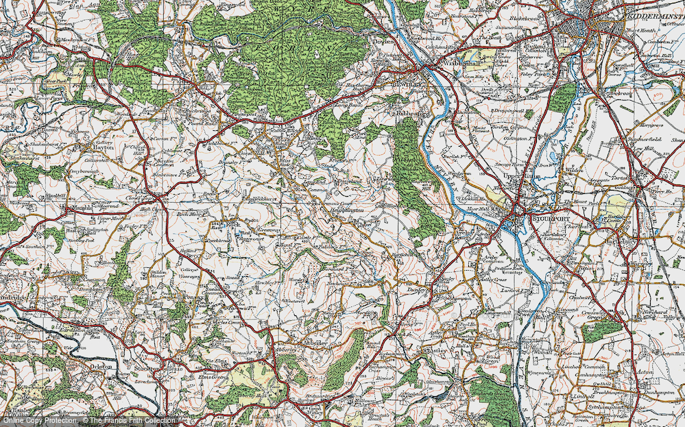 Old Map of Heightington, 1920 in 1920