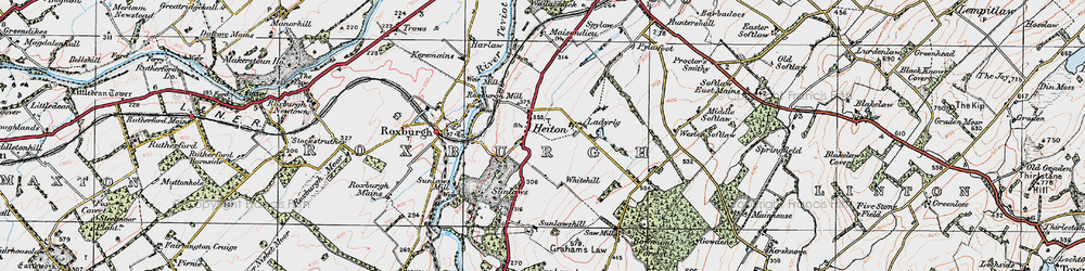 Old map of Wester Softlaw in 1926