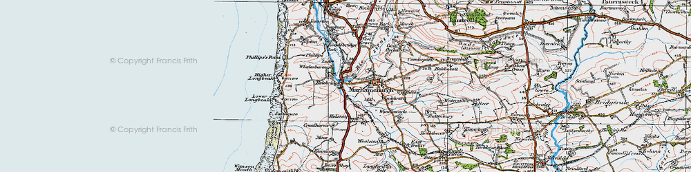 Old map of Helebridge in 1919