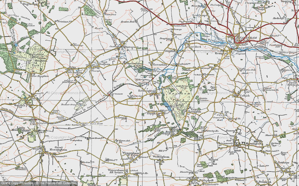 Old Map of Helhoughton, 1921 in 1921