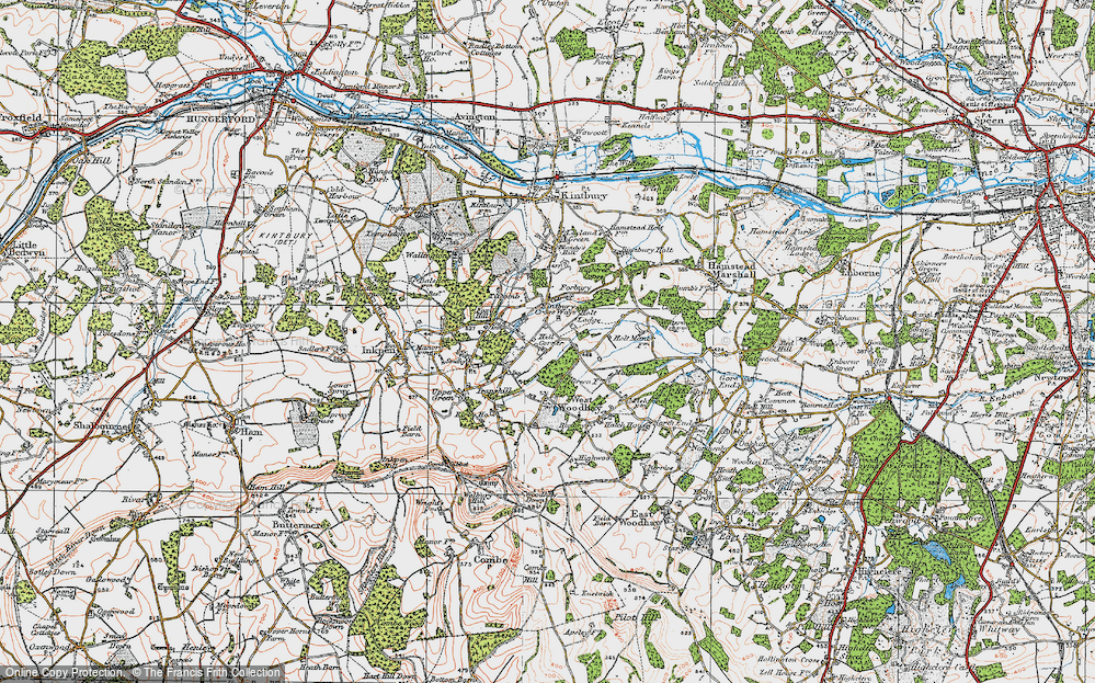Old Map of Hell Corner, 1919 in 1919