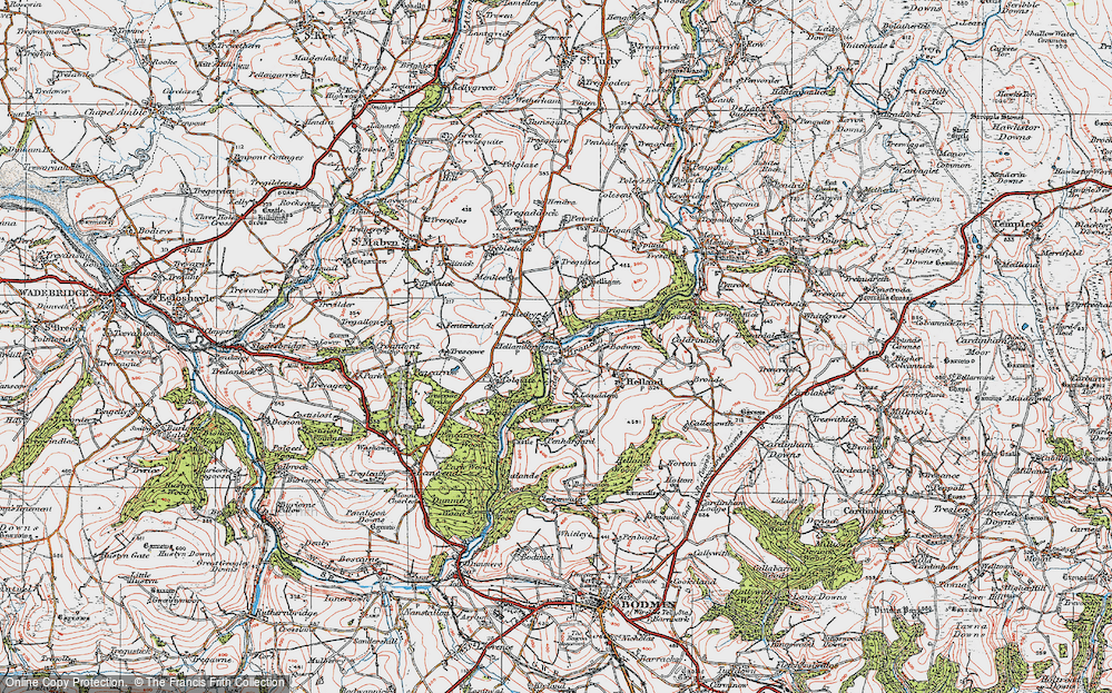 Old Map of Hellandbridge, 1919 in 1919