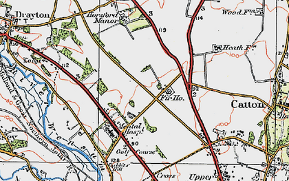 Old map of Hellesdon in 1922