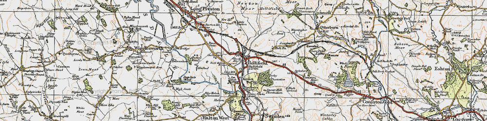 Old map of Hellifield in 1924
