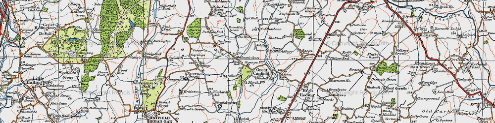 Old map of Hellman's Cross in 1919