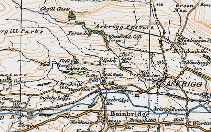 Old map of Helm in 1925